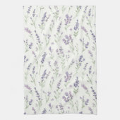 Mooie lavendel witte bloemen theedoek (Verticaal)