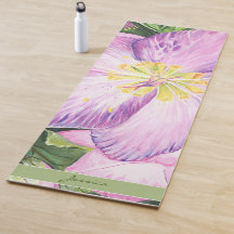 Mooie lavendelbloem met beroemde Ashtanga-spreuk