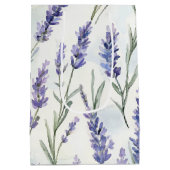 Mooie lavendelbloemen bruidsdouche medium cadeauzakje (Achterkant)