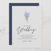 Mooie lavendelbloemen handgeschreven stijl bruilof (Voorkant / Achterkant)