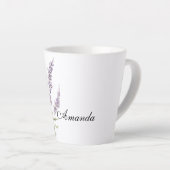 Mooie lavendelbloemen latte mok (Rechterhoek)