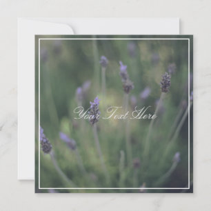 Mooie lavender Flowers Jouw tekst Flat Kaart
