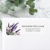 Mooie lavender Flowers retourneren adreslabels Etiket