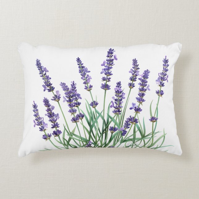 Mooie lavender Garden Flower Floral Accent Kussen (Voorkant)