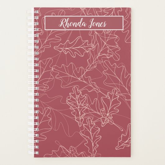 Mooie ledertekening planner (Voorkant)