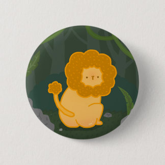 Mooie Leeuw Illustratie Knop Ronde Button 5,7 Cm