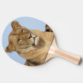 Mooie leeuw in de natuur tafeltennisbatje (Zijkant)