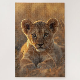Mooie Leeuwenwelp Natuurpuzzel Legpuzzel