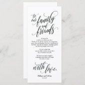 Mooie legant Dank u voor de plaatsingskaart Programma (Voorkant / Achterkant)