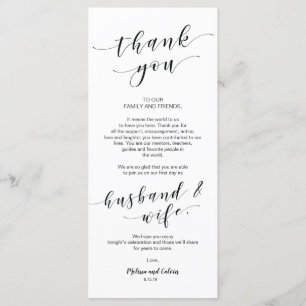 Mooie legant Dank u voor de plaatsingskaart Programma