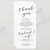 Mooie legant Dank u voor de plaatsingskaart Programma (Voorkant / Achterkant)