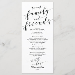 Mooie legant Dank u voor de plaatsingskaart Programma