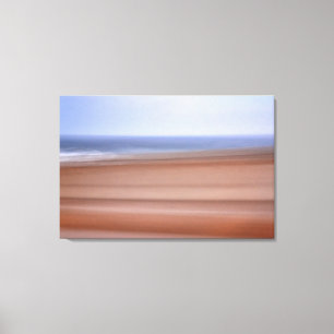 Mooie lege strand Abstracte Canvas Art Afdruk