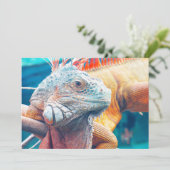 Mooie leguaan Platte Kaart (Staand voorkant)