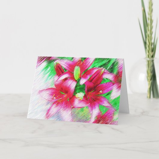 Mooie Lelie Kaart (Voorkant)