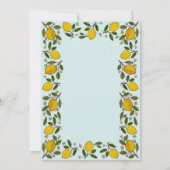 Mooie Lemons rustieke CUSTOM BABY SHOWER Bedankkaart (Achterkant)