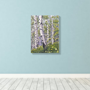 Mooie lente Aspen bomen Canvas Print