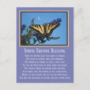 Mooie Lente Equinox Zegen Gedicht Vlinder Briefkaart