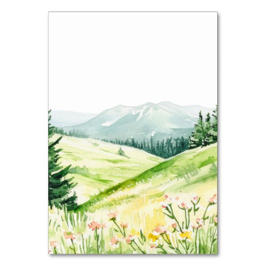 Mooie lente landschap bruiloft kaart (Achterkant)