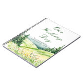 Mooie lente landschap bruiloft notitieboek (Linkerzijde)