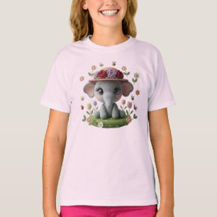 Mooie Lente Olifant Haakstijl T-shirt