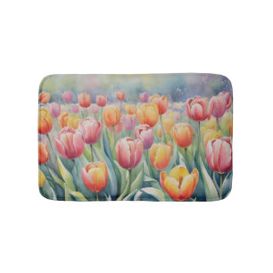Mooie lente tulpen badmat