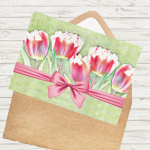 Mooie Lente Tulpen Wenskaart Kaart