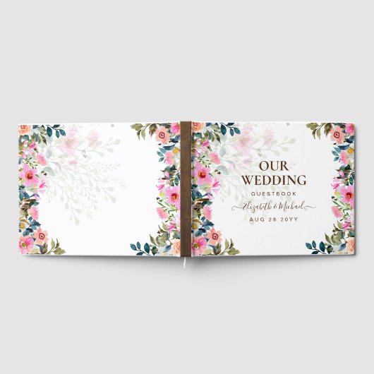 Mooie Lente Wilde Bloemen Trouw Gastboek Gastenboek (Volledig)