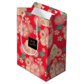 Mooie lentepiektuindecoratieve dag medium cadeauzakje (Achterkant Gekanteld)