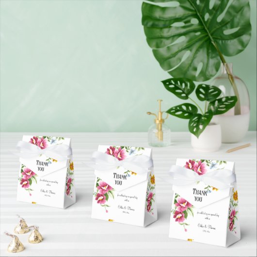 Mooie lentevloerbruiloft bedankdoosjes (Meervoudige)