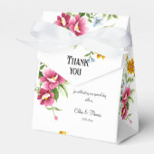 Mooie lentevloerbruiloft bedankdoosjes (Voorkant Zijde)