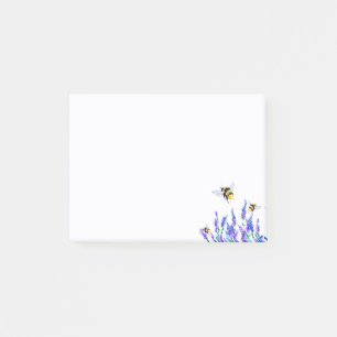 Mooie lentevloeren en bijen vliegen - post-it® notes