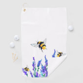 Mooie lentevloeren en bijen vliegen - Tekening Golfhanddoek (Insitu)