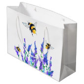 Mooie lentevloeren en bijen vliegen - Tekening Groot Cadeauzakje (Achterkant Gekanteld)