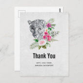 Mooie leopard Head-portret Dank u Briefkaart (Voorkant / Achterkant)