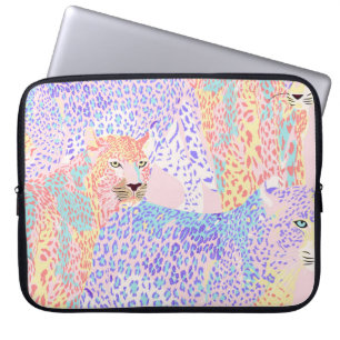 Mooie Leopard Seamless Pattern illustratie Ar Laptop Sleeve
