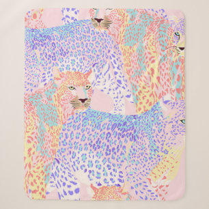 Mooie Leopard Seamless Pattern illustratie Ar Sherpa Deken