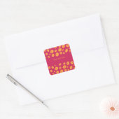 Mooie letters vierkante sticker (Envelop)