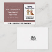 Mooie leuke hond notitiekaartje (Voorkant / Achterkant)