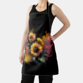 Mooie levendige Abstracte zonnebloemen Schort (Insitu)