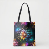 Mooie levendige bloemen Canvas tas (Voorkant)