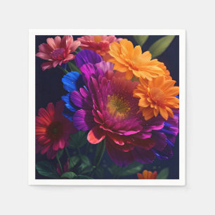 Mooie levendige bloemenmix 2 servet