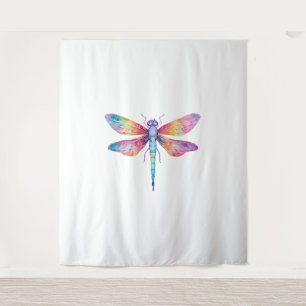Mooie libel kus hemel insectenliefhebber wandkleed