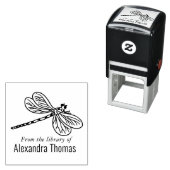Mooie Libelle #3 Bibliotheek Boek Naam Zelfinktende Stempel (In situ)
