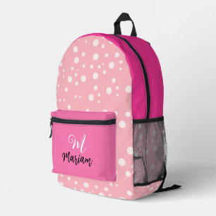 Mooie Licht Roze Kleur - Leuke Naam Monogram Bedrukte Rugzak