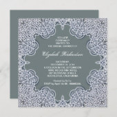 Mooie lichtblauwe bruids douche uitnodiging (Voorkant / Achterkant)