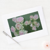 Mooie lichte roze rozen rechthoekige sticker (Envelop)