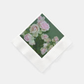 Mooie lichte roze rozen servet (Hoek)