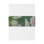 Mooie lichtroze tuinrozen uitnodigingen wikkel (Achterkant Voorbeeld)