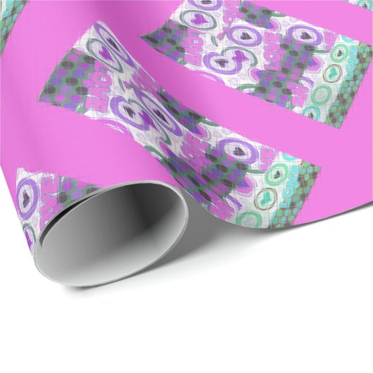 Mooie liefde hart motief art print cadeaupapier (Rol Hoek)